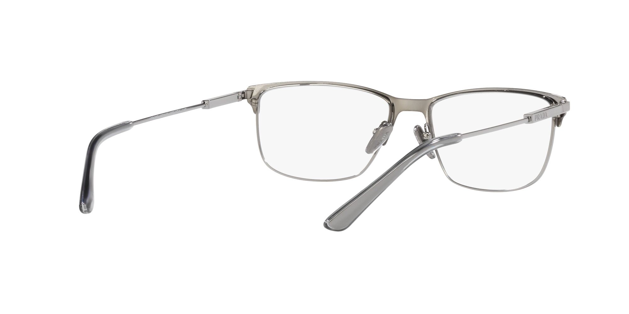 Brillen Prada PR 55ZV (16F1O1) farbe gunmetal opaco/gunmetal brillante form rechteckig gläser lente demo