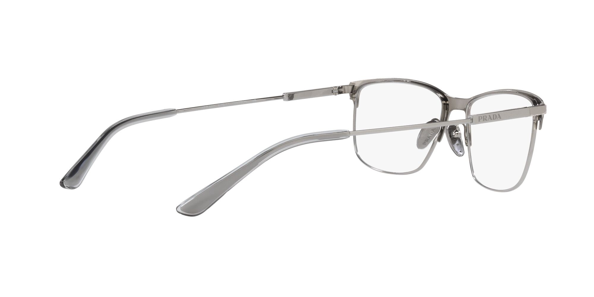 Brillen Prada PR 55ZV (16F1O1) farbe gunmetal opaco/gunmetal brillante form rechteckig gläser lente demo