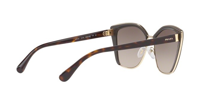 Sonnenbrillen Prada PR 56TS (DHO3D0) farbe brown/pale gold form quadratisch gläser brown gradient