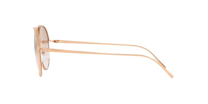 Sonnenbrillen Prada PR 56US (SVF204) farbe pink gold form unregelmäßig gläser brown mirror silver gradient