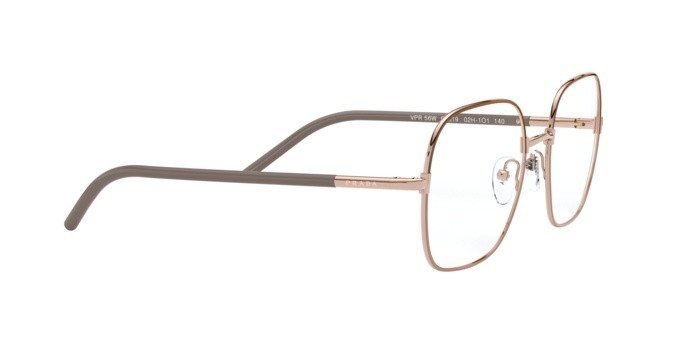 Eyeglasses Prada PR 56WV (02H1O1) color brown/beige shape rectangle lenses demo lens