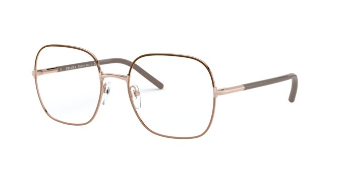 Eyeglasses Prada PR 56WV (02H1O1) color brown/beige shape rectangle lenses demo lens