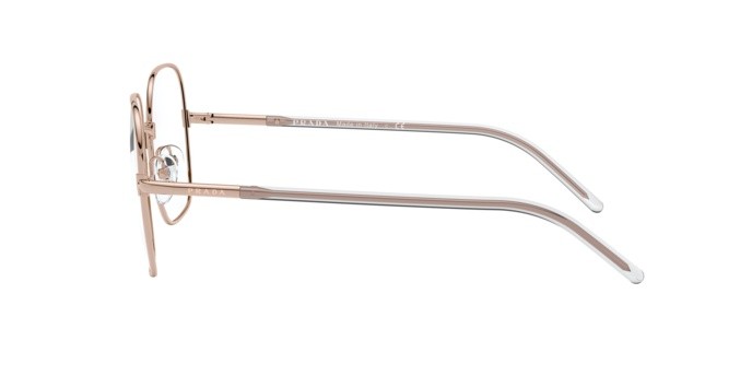 Eyeglasses Prada PR 56WV (SVF1O1) color pink gold shape rectangle lenses demo lens