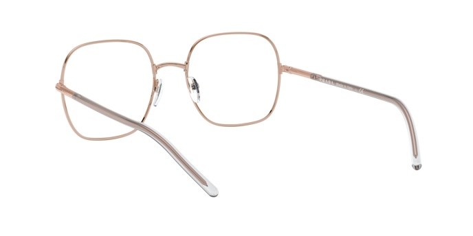 Eyeglasses Prada PR 56WV (SVF1O1) color pink gold shape rectangle lenses demo lens