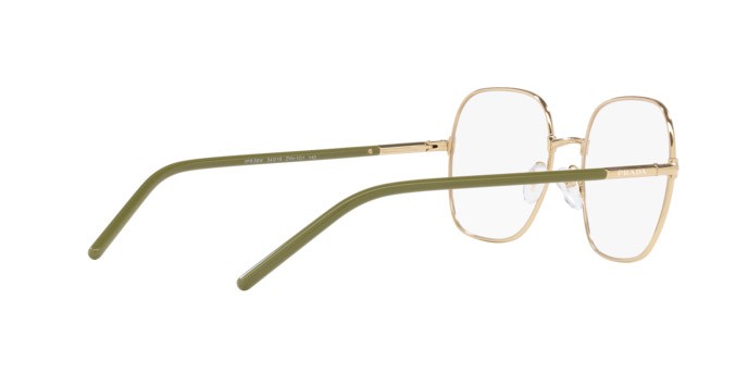 Eyeglasses Prada PR 56WV (ZVN1O1) color oro pallido shape rectangle lenses lente demo