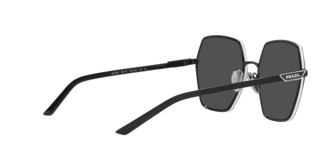 Sonnenbrillen Prada PR 56YS (1AB5S0) farbe black form quadratisch gläser dark grey