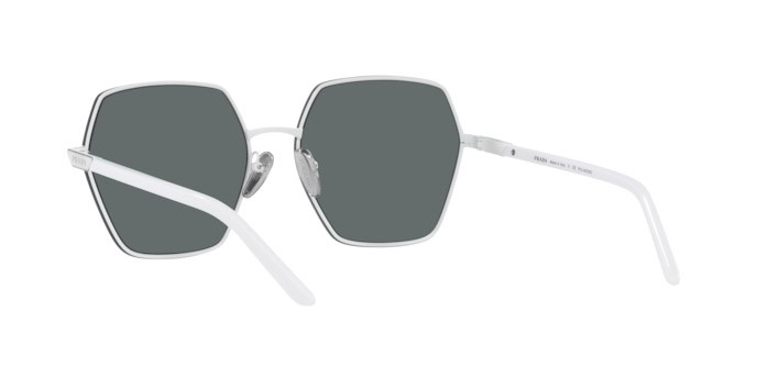 Sonnenbrillen Prada PR 56YS (4615Z1) farbe white form quadratisch gläser polar dark grey