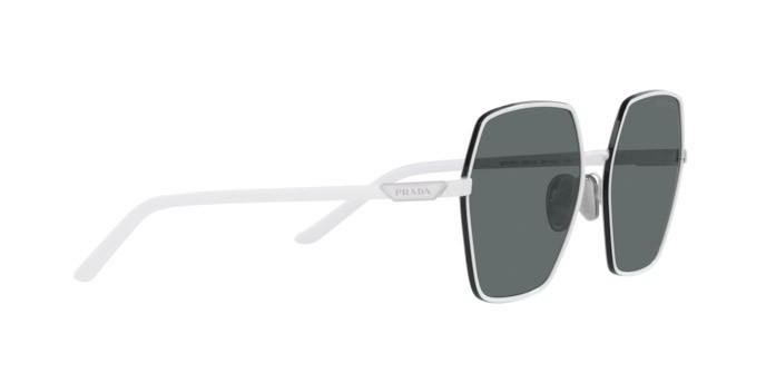Sonnenbrillen Prada PR 56YS (4615Z1) farbe white form quadratisch gläser polar dark grey