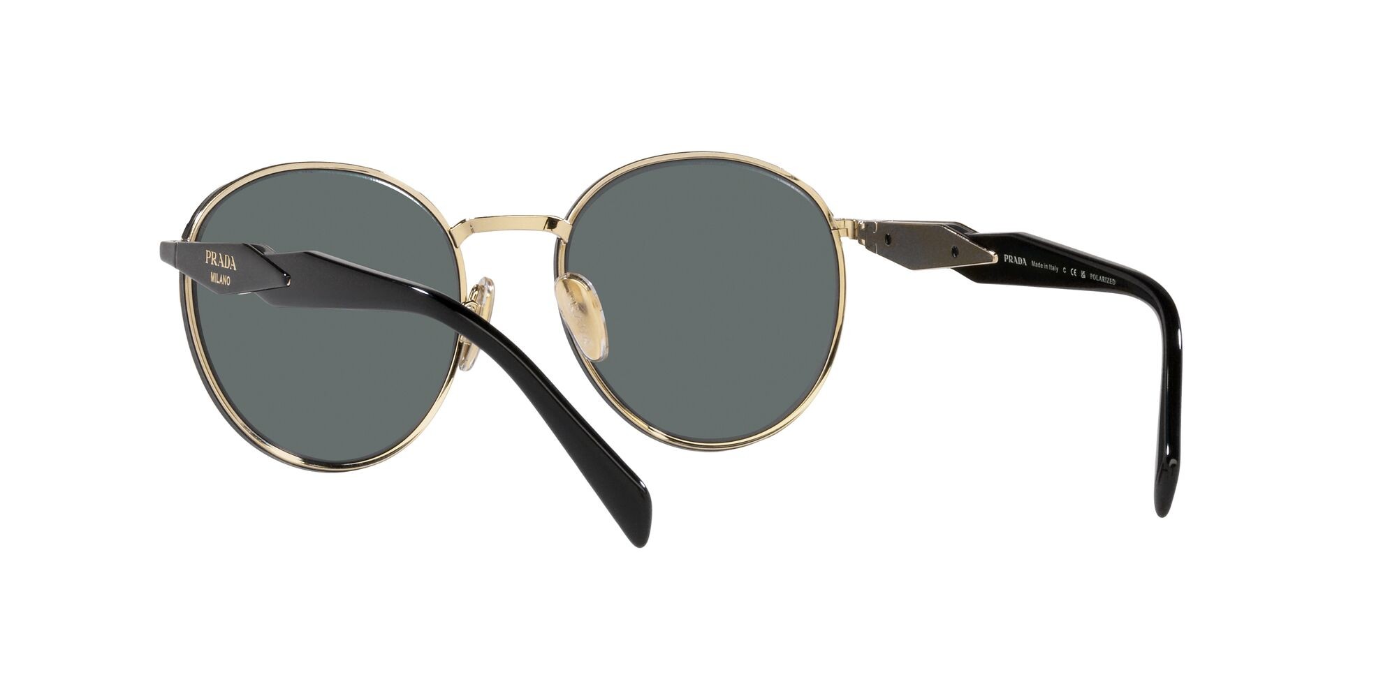 Sunglasses Prada PR 56ZS (AAV5Z1) color oro pallido shape pantos lenses polar grigio scuro