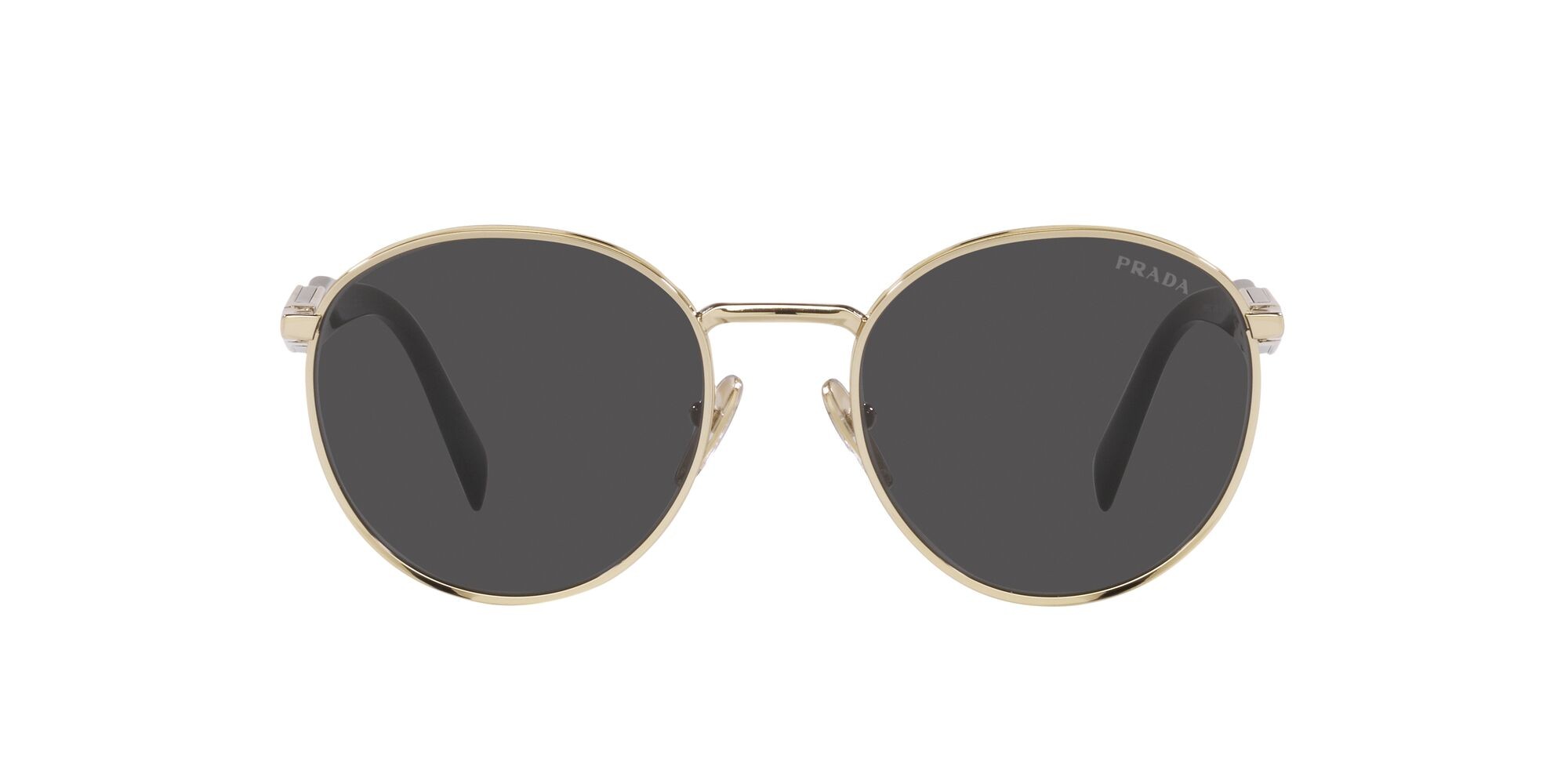 Sonnenbrillen Prada PR 56ZS (ZVN5S0) farbe oro pallido form pantos gläser grigio scuro
