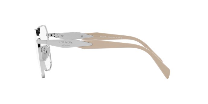 Brillen Prada PR 56ZV (1BC1O1) farbe argento form quadratisch gläser lente demo