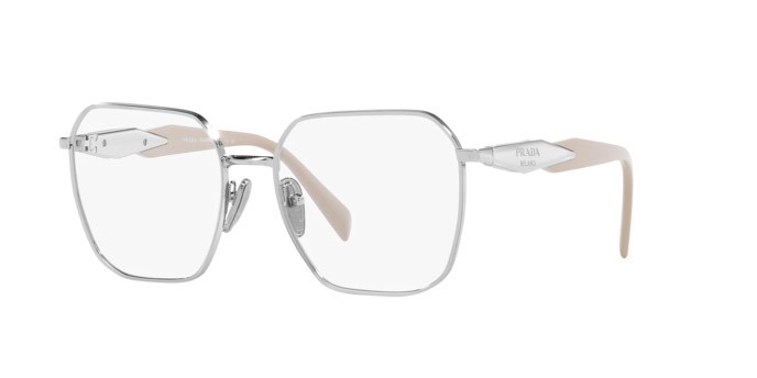 Brillen Prada PR 56ZV (1BC1O1) farbe argento form quadratisch gläser lente demo