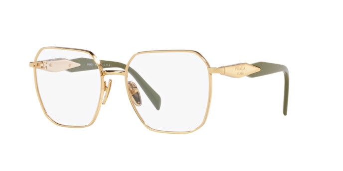 Brillen Prada PR 56ZV (5AK1O1) farbe oro form quadratisch gläser lente demo