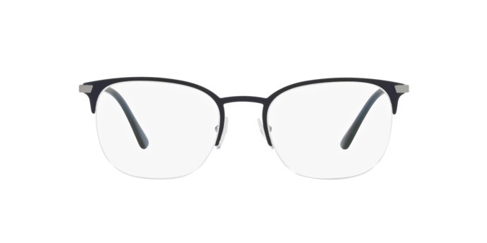 Brillen Prada PR 57YV (02N1O1) farbe matte blue form oval gläser demo lens