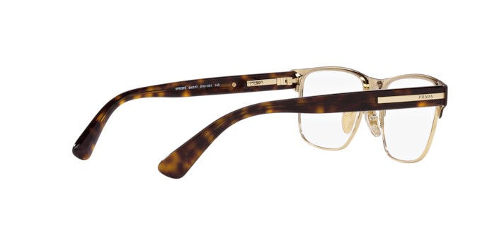 Eyeglasses Prada PR 57ZV (01U1O1) color marrone opaco shape square lenses lente demo