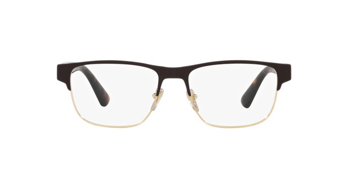 Eyeglasses Prada PR 57ZV (01U1O1) color marrone opaco shape square lenses lente demo