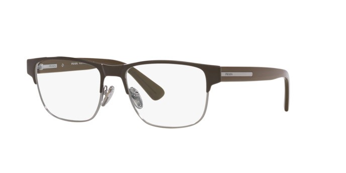 Brillen Prada PR 57ZV (17J1O1) farbe marrone form quadratisch gläser lente demo
