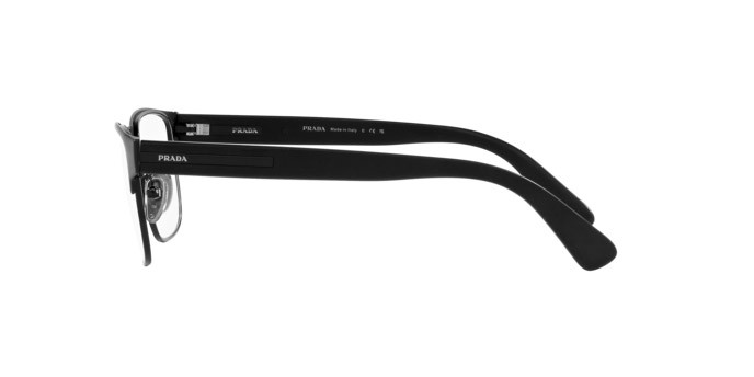 Occhiali da vista Prada PR 57ZV (1BO1O1) colore nero opaco forma quadrato lenti lente demo