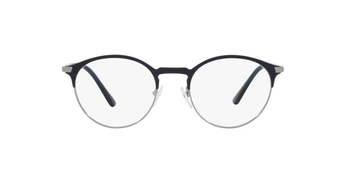 Brillen Prada PR 58YV (02N1O1) farbe matte blue form pantos gläser demo lens