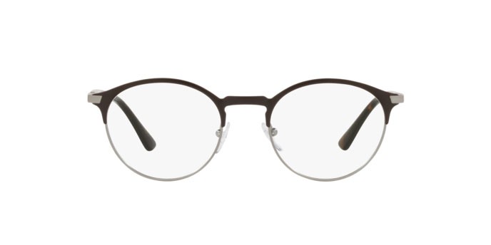 Brillen Prada PR 58YV (02Q1O1) farbe matte brown form pantos gläser demo lens