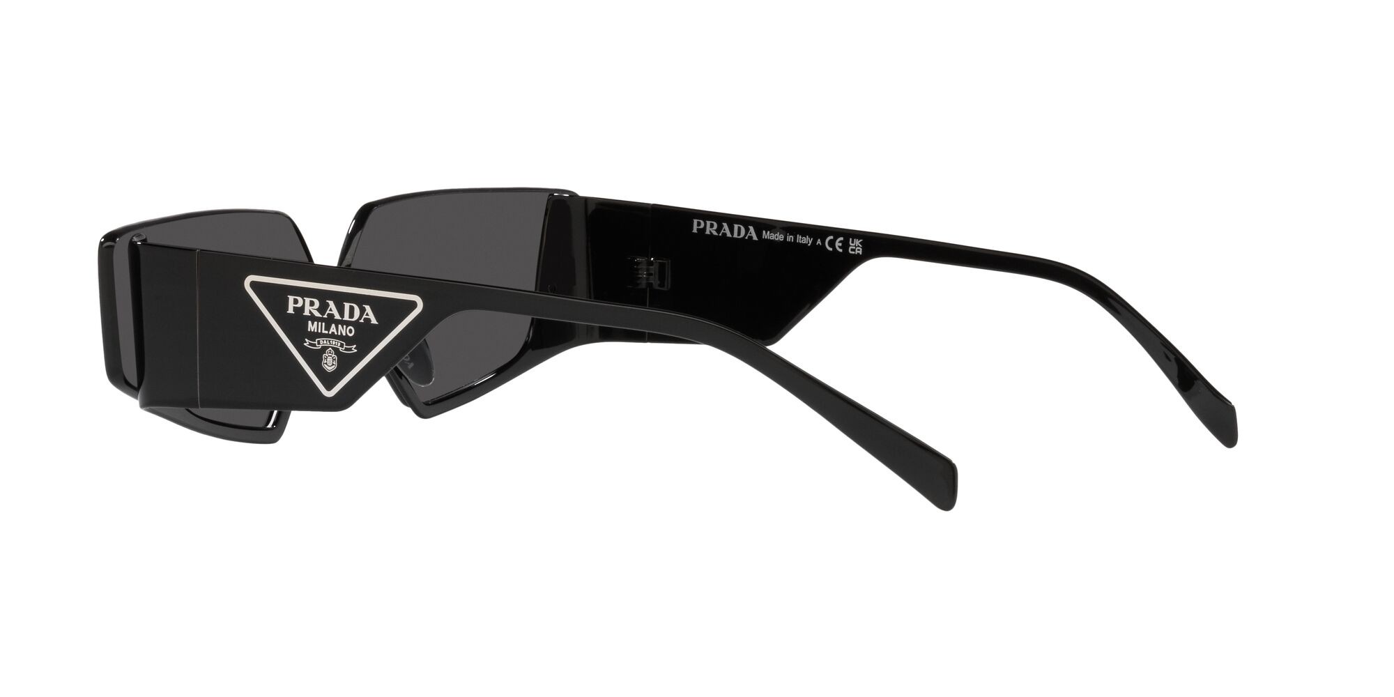 Sonnenbrillen Prada PR 58ZS (1AB06L) farbe nero form unregelmäßig gläser grigio scuro