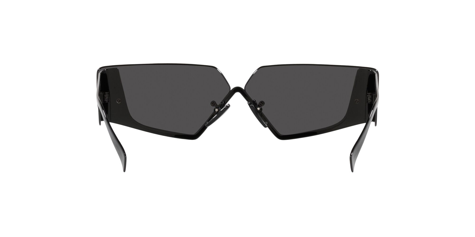 Sonnenbrillen Prada PR 58ZS (1AB06L) farbe nero form unregelmäßig gläser grigio scuro