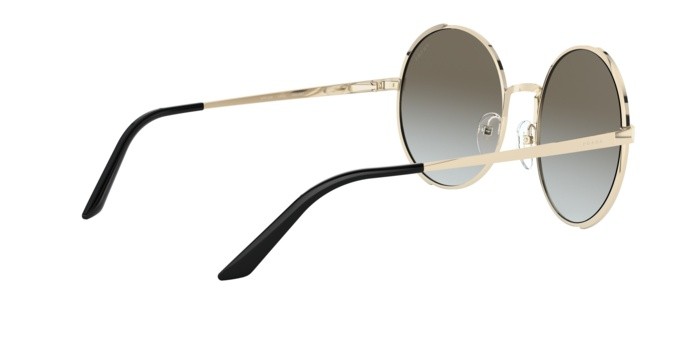 Sonnenbrillen Prada PR 59XS (AAV0A7) farbe pale gold/black form rund gläser grey gradient