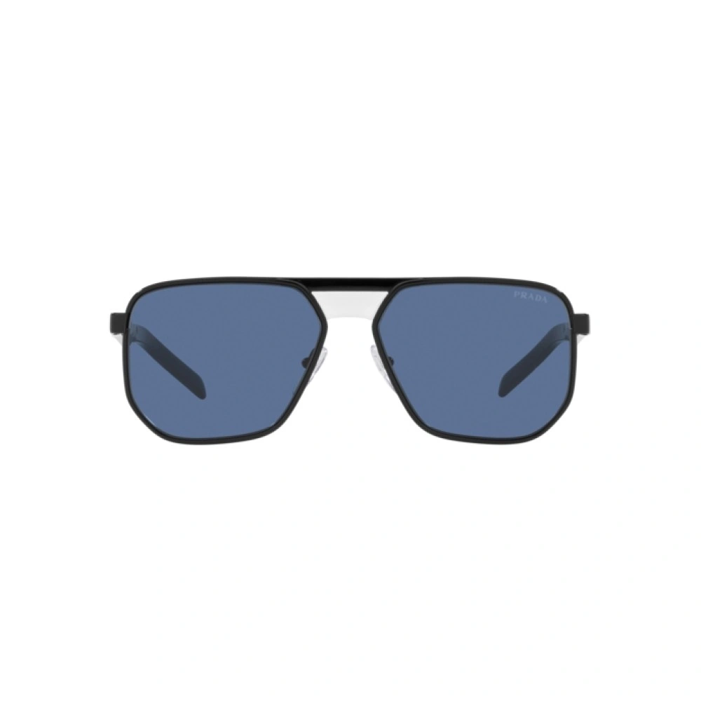 Sonnenbrillen Prada PR 60WS (09S06A) farbe black/blue form rechteckig gläser dark blue