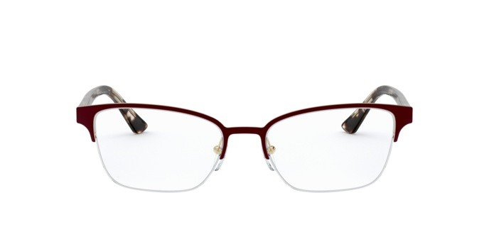 Brillen Prada Millennials PR 61XV (5521O1) farbe top bordeaux/pale gold form cat-eye gläser demo lens