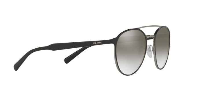 Sonnenbrillen Prada PR 62TS (1AB4S1) farbe black/gunmetal form pantos gläser gradient grey mirror silver