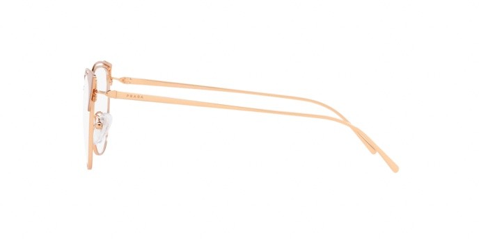 Brillen Prada PR 62UV (YEP1O1) farbe beige/pink gold form cat-eye gläser demo lens