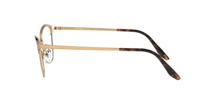 Brillen Prada PR 62XV (04E1O1) farbe matte red/pale gold form cat-eye gläser demo lens