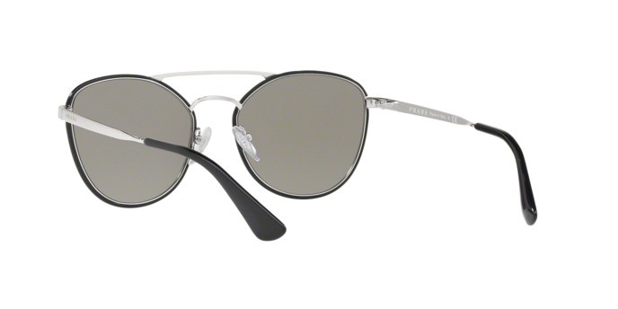 Sonnenbrillen Prada PR 63TS (1AB2B0) farbe black form quadratisch gläser light grey mirror silver