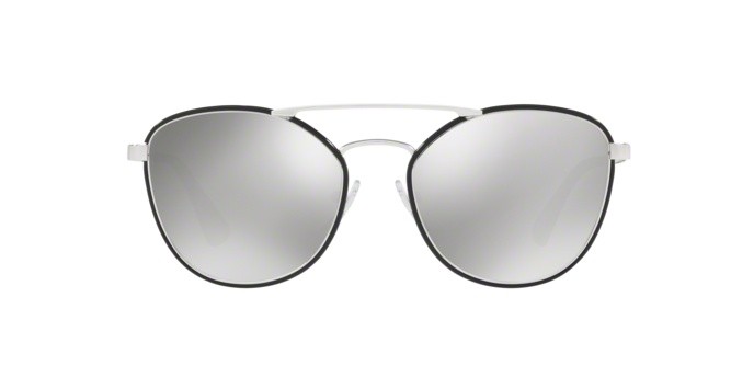 Sonnenbrillen Prada PR 63TS (1AB2B0) farbe black form quadratisch gläser light grey mirror silver