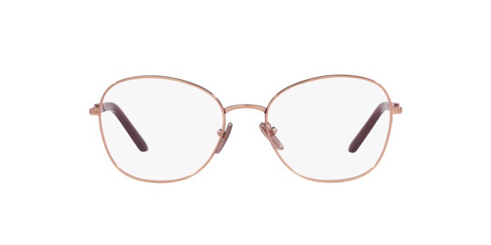 Brillen Prada PR 64YV (16A1O1) farbe rose gold/rosso form rund gläser demo lens