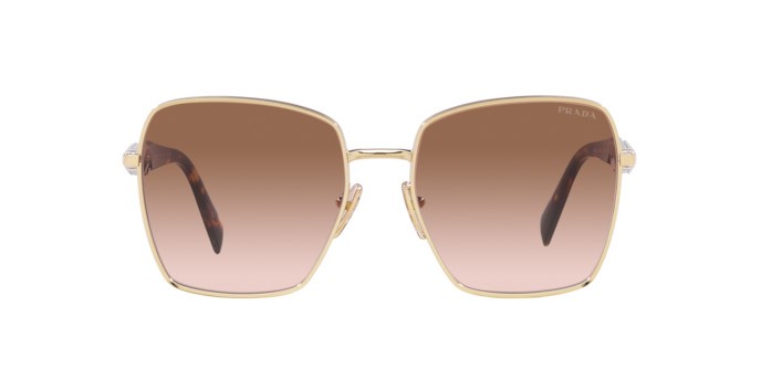 Sonnenbrillen Prada PR 64ZS (ZVN0A6) farbe oro pallido form quadratisch gläser marrone sfumato