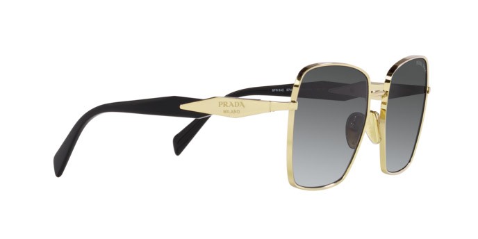 Sonnenbrillen Prada PR 64ZS (ZVN5W1) farbe oro pallido form quadratisch gläser polar grigia sfumata