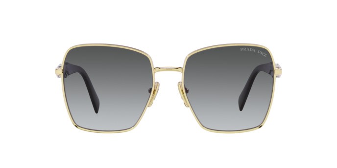 Sonnenbrillen Prada PR 64ZS (ZVN5W1) farbe oro pallido form quadratisch gläser polar grigia sfumata