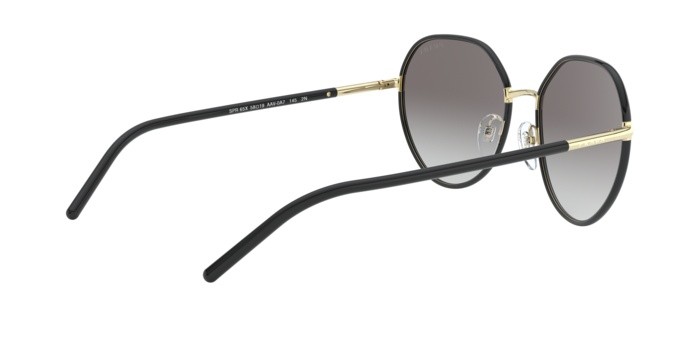 Sonnenbrillen Prada PR 65XS (AAV0A7) farbe black form rund gläser gradient grey