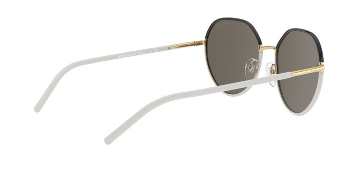 Sonnenbrillen Prada PR 65XS (YC45G1) farbe black/ivory form rund gläser brown
