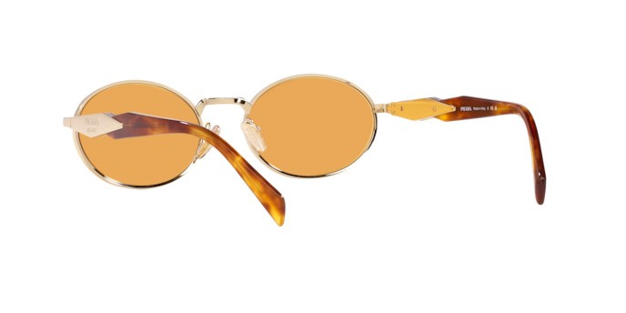 Sonnenbrillen Prada PR 65ZS (ZVN02Z) farbe oro pallido form oval gläser arancione