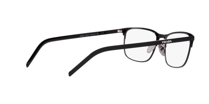 Eyeglasses Prada PR 66YV (1AB1O1) color black shape square lenses demo lens