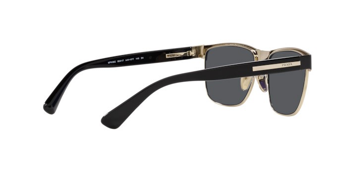 Sonnenbrillen Prada PR 66ZS (AAV07T) farbe nero/oro pallido form quadratisch gläser grafite cristallo