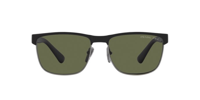 Sonnenbrillen Prada PR 66ZS (YDC03R) farbe nero/gunmetal form quadratisch gläser polar verde