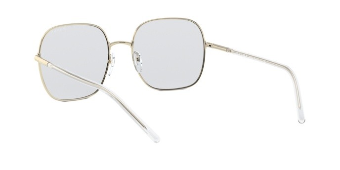 Sonnenbrillen Prada PR 67XS (ZVN07D) farbe pale gold form quadratisch gläser photo grey