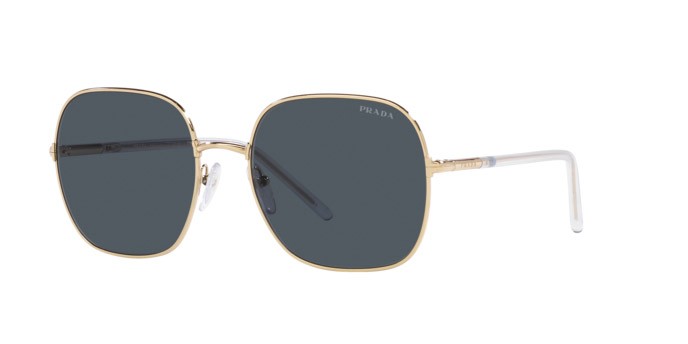 Sonnenbrillen Prada PR 67XS (ZVN09T) farbe oro pallido form quadratisch gläser grigio scuro