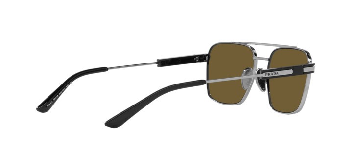 Sonnenbrillen Prada PR 67ZS (5AV01T) farbe gunmetal form quadratisch gläser marrone scuro