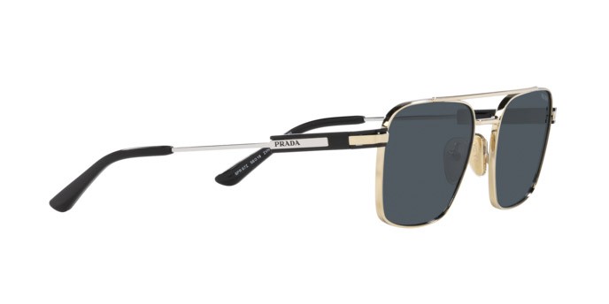 Occhiali da sole Prada PR 67ZS (ZVN09T) colore oro pallido forma quadrato lenti grigio scuro
