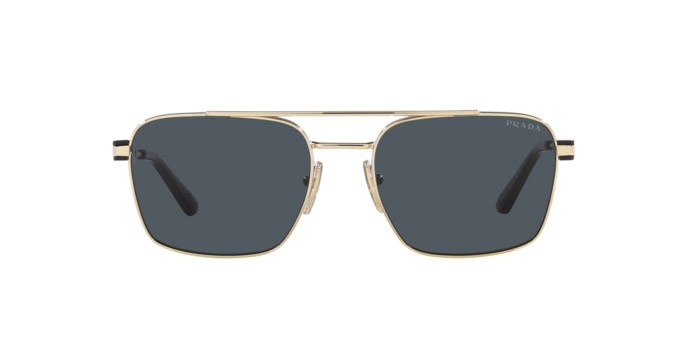 Occhiali da sole Prada PR 67ZS (ZVN09T) colore oro pallido forma quadrato lenti grigio scuro