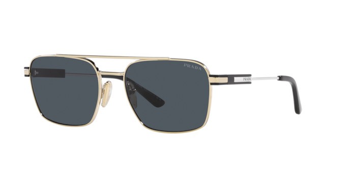 Occhiali da sole Prada PR 67ZS (ZVN09T) colore oro pallido forma quadrato lenti grigio scuro